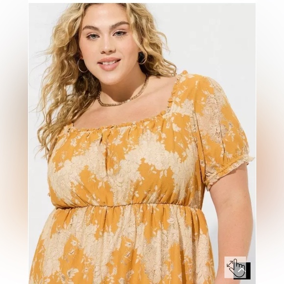 NWT ▶️ Torrid ◀️Mini Two Tone Lace Tiered Babydoll Dress - Picture 4 of 16